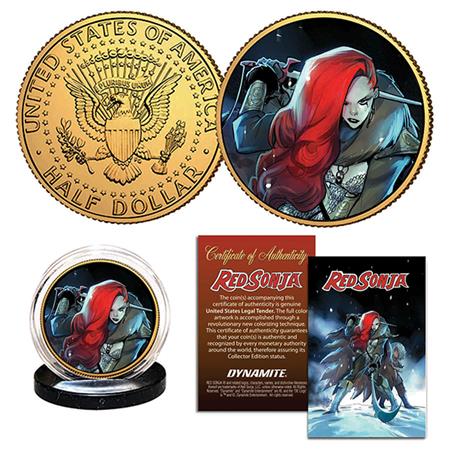 RED SONJA ANDOLFO GOLD COLL COIN 