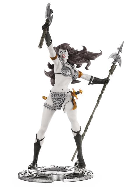 RED SONJA 45TH ANNIVERSARY COLL STATUE B&W PROOF 