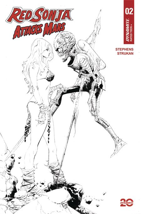 RED SONJA ATTACKS MARS #2 CVR E 10 COPY INCV LEE LINE ART