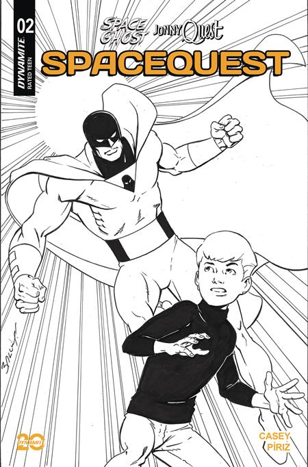 SPACE GHOST JONNY QUEST SPACE QUEST #2 CVR L 10 COPY INCV BAGLEY LINE ART