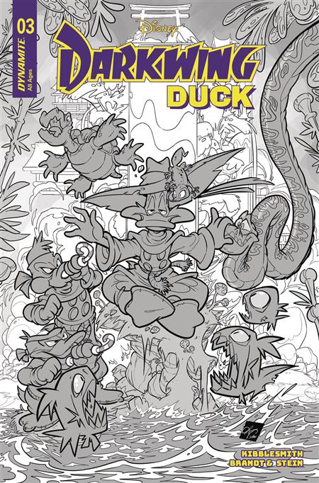 DARKWING DUCK #3 CVR H 10 COPY INCV CANGIALOSI LINE ART 