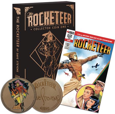 ROCKETEER FULL COLOR COLLECTOR COIN W BOOKLET BRONZE 