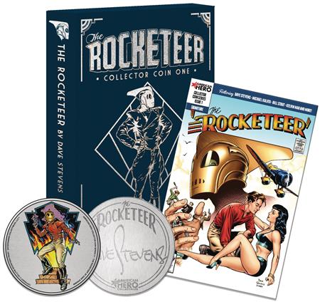 ROCKETEER FULL COLOR COLLECTOR COIN W BOOKLET SILVER 