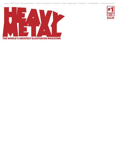 HEAVY METAL MAGAZINE #1 CVR F BLANK SKETCH (MR) 