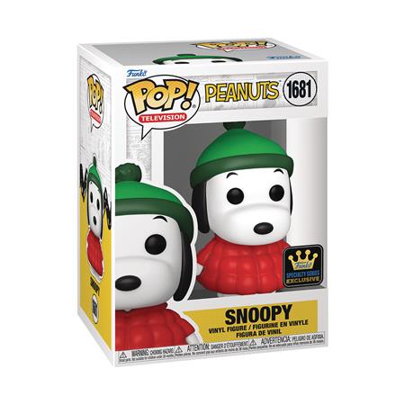 POP ANIMATION PEANUTS SNOOPY IN COAT W CH FIG 