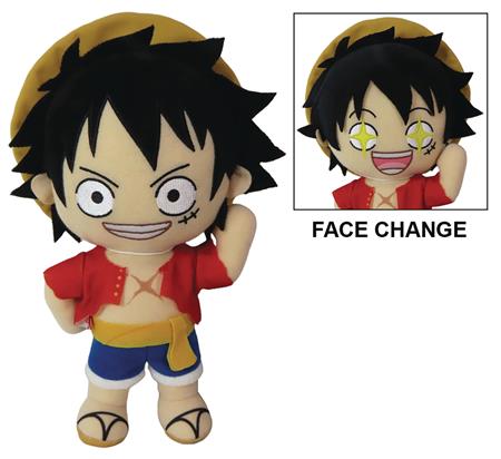 ONE PIECE LUFFY FACE CHANGE 8IN PLUSH (Net) 