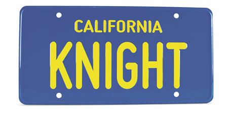 KNIGHT RIDER LICENSE PLATE (Net) 