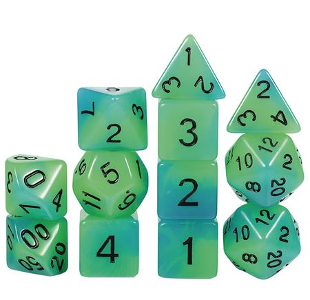 ACRYLIC DICE ALIEN 12PC SET (Net) 