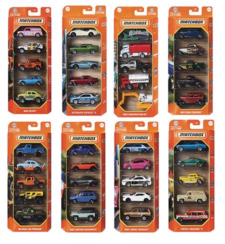 MATCHBOX 1/64 BASIC 5 PACK DIE-CAST WAVE X ASST (Net) 