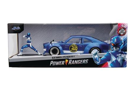 POWER RANGERS 74 MAZDA RX-3 W/BLUE RANGER FIG 1/24 VEH (Net)