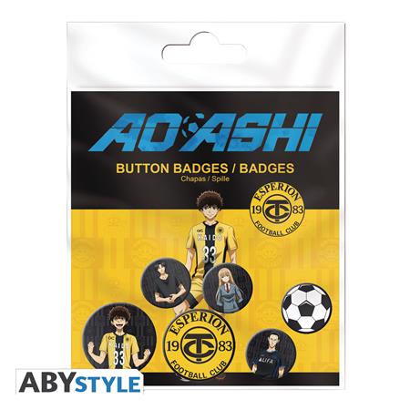 AO ASHI CHARACTERS 6PC BADGE PACK (Net) 