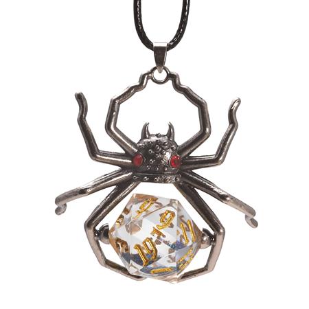 D20 NECKLACE BLACK WIDOW 