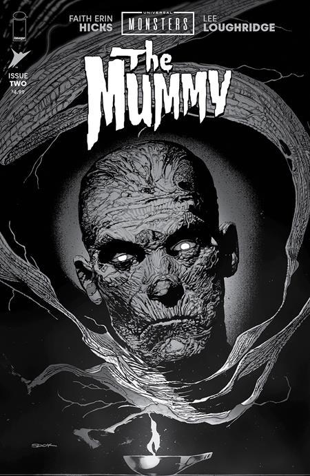 UNIVERSAL MONSTERS THE MUMMY #2 (OF 4) CVR D INC 1:25 RYAN SOOK B&W CLASSIC HORROR VAR