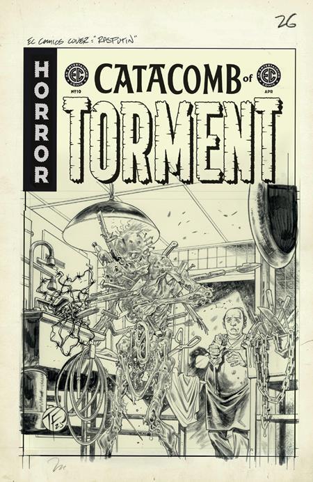 EC CATACOMB OF TORMENT #10 CVR D INC 1:20 TOM FOWLER B&W ARTIST EDITION VAR