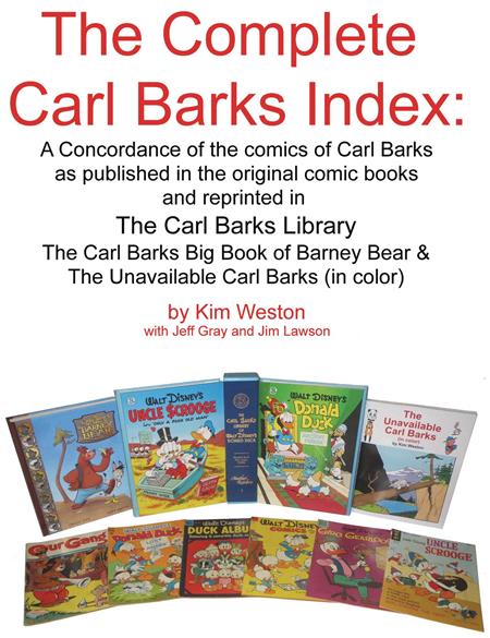 COMPLETE CARL BARKS INDEX LARGE PRINT ED