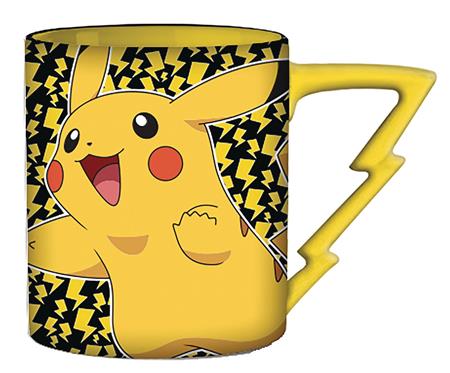 POKEMON PIKACHU HAPPY BOLT 20OZ SHAPED HANDLE MUG (C: 1-1-2)