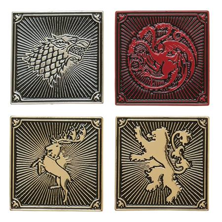 GAME OF THRONES HOUSES 4PC LAPEL PIN SET (C: 1-0-2)