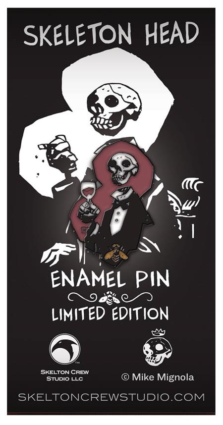 HELLBOY SKELETON HEAD LIMITED EDITION ENAMEL PIN (C: 1-1-2)