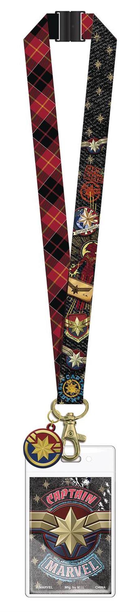 CAPTAIN MARVEL LANYARD WITH CHARM (C: 1-1-2)