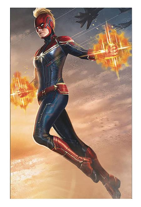 CAPTAIN MARVEL BATTLE 11X17 FRAMED PRINT (C: 1-1-2)