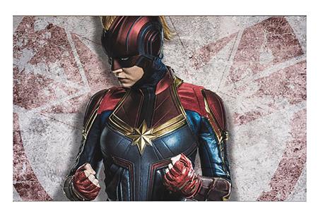 CAPTAIN MARVEL BATTLE READY 11X17 FRAMED PRINT (C: 1-1-2)