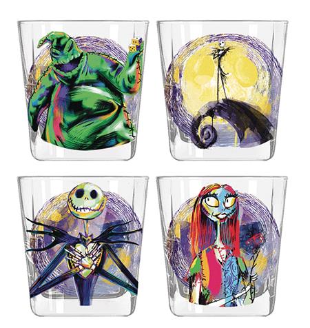 NBX SPLATTER CHARACTERS 4PC 9OZ ROCKS GLASS SET (C: 1-1-2)