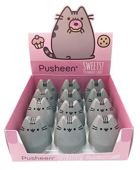 PUSHEEN STRAWBERRY CANDY TIN 12CT DIS (C: 1-1-1)