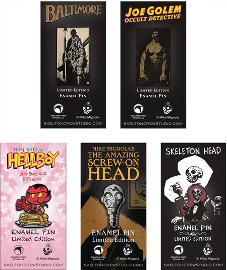 HELLBOY MIGNOLAVERSE LTD ED ENAMEL PIN 8PC ASST (C: 1-1-1)