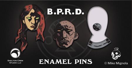 HELLBOY BPRD 3PK LTD ED ENAMEL PIN 4PC ASST (C: 1-1-1)