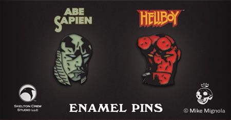 HELLBOY HELLBOY & ABE SAPIEN 2PK LTD ED ENAMEL PIN 4PC ASST