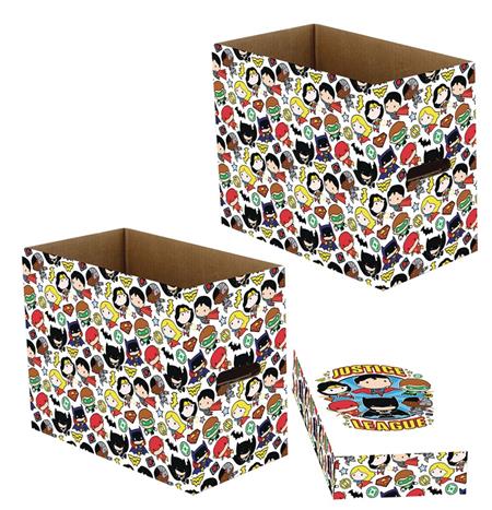 DC JUSTICE LEAGUE CHIBI 5PK SHORT COMIC STORAGE BOX (C: 1-1-