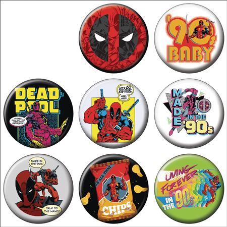 DEADPOOL 30TH ANNIVERSARY 144PC BUTTON ASST DIS (C: 1-1-2)