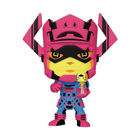 POP JUMBO MARVEL GALACTUS W/SURFER PX BLK LT 10IN FIG