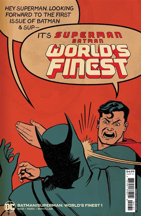 BATMAN SUPERMAN WORLDS FINEST #1 CVR G INC 1:25 CHIP ZDARSKY SUPERMAN SLAP BATTLE CARD STOCK VAR