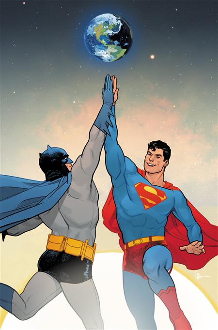 BATMAN SUPERMAN WORLDS FINEST #1 CVR H INC 1:50 EVAN DOC SHANER HIGH FIVE CARD STOCK VAR