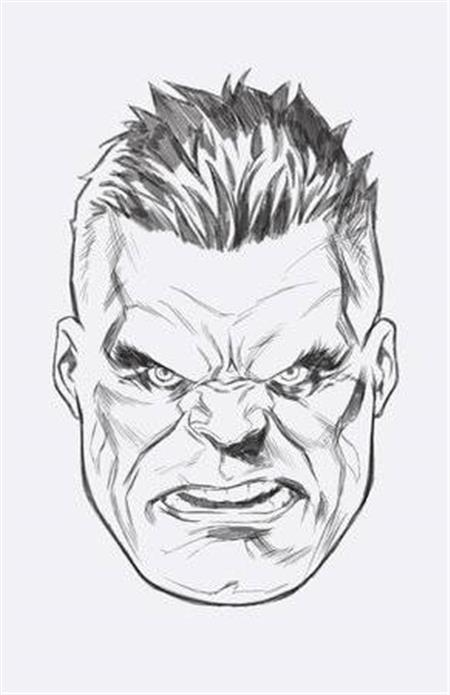 INCREDIBLE HULK #10 50 COPY INCV HEADSHOT SKETCH VIR VAR