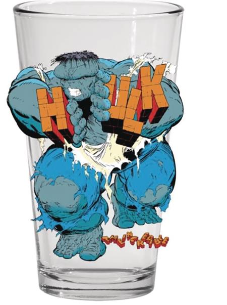 TOON TUMBLERS MARVEL GRAY HULK PINT GLASS 