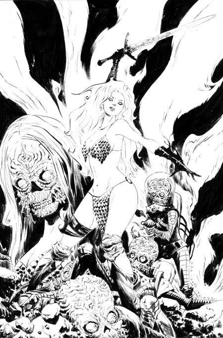 RED SONJA ATTACKS MARS #1 CVR H 15 COPY INCV LEE LINE ART VIRGIN