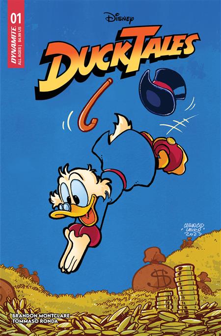 DUCKTALES #1 CVR Z LAURO PREMIUM EMBOSSED METAL DE EXC 