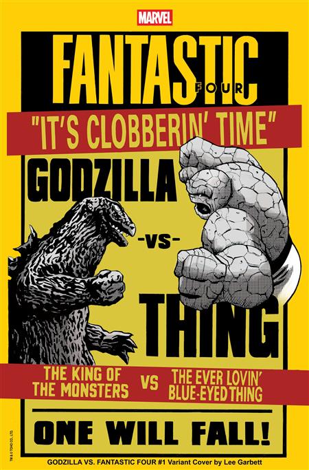 GODZILLA VS FANTASTIC FOUR #1 LEE GARBETT VERSUS VAR