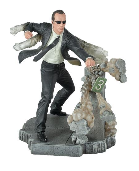 THE MATRIX GALLERY AGENT SMITH PVC STATUE 