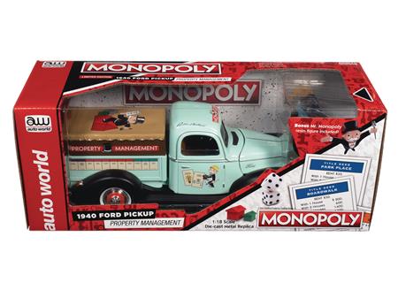 SSM MONOPOLY 1940 FORD PROPERTY TRUCK W/ FIG 1/18 DIE-CAST