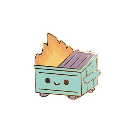 DUMPSTER FIRE PASTEL 1.2IN ENAMEL PIN (Net) 