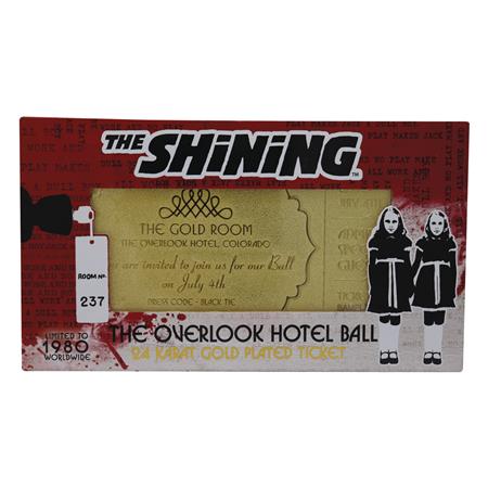 THE SHINING LTD ED 24K GOLD PLATED THE OVERLOOK HOTEL TICKET