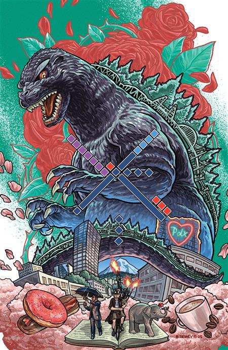 GODZILLA VS. AMERICA PORTLAND VARIANT RI 1:25 (DEWEY FULL ART)