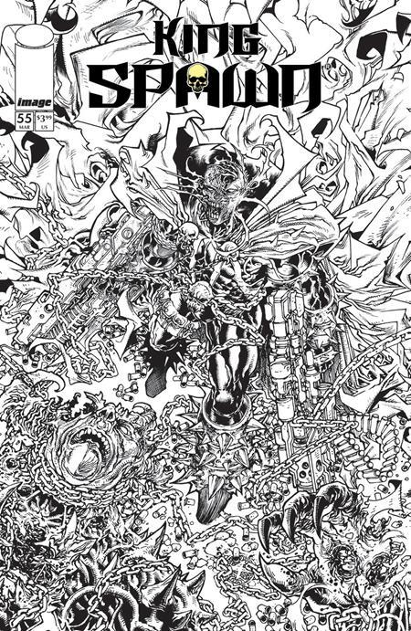 KING SPAWN #55 CVR B HARVEY TOLIBAO B&W VAR