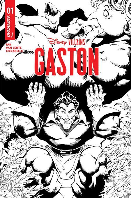 DISNEY VILLAINS GASTON #1 CVR I INC 1:15 WILL ROBSON LINE ART VAR