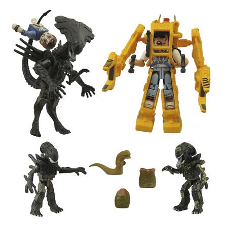 ALIENS MINIMATES DLX QUEEN/POWER LOADER ASST (C: 0-1-2)