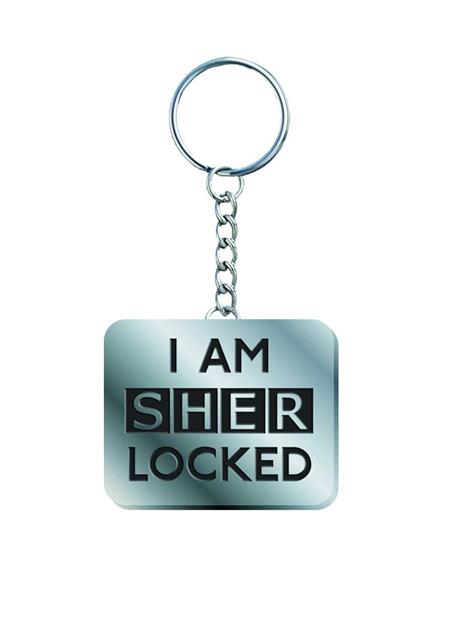 SHERLOCK I AM SHER LOCKED SILVER KEYCHAIN (C: 1-1-2)