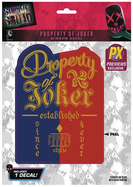 SUICIDE SQUAD PROPERTY OF JOKER DECAL PX LOGO DECAL (C: 1-1-